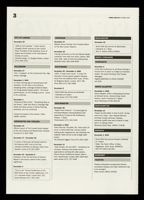 WAD '93 : events 1 : World AIDS Day events October 1993 / Health Education Authority, National AIDS Trust, World AIDS Day.