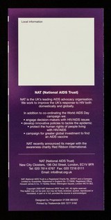 Over 34 million people have HIV/AIDS worldwide, no one has been cured : b make a difference. Go to www.worldAIDSday.org : World AIDS Day is 1st December / c NAT (National AIDS Trust).