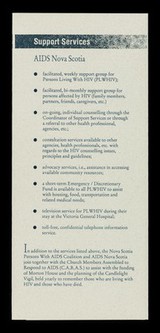 AIDS Nova Scotia and the Nova Scotia Persons With AIDS Coalition.