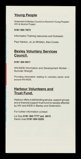 Get yourself connected : HIV & AIDS services in Bexley & Greenwich / Bexley & Greenwich Health Promotion Service.