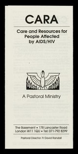 CARA : Care and Resources for people affected by AIDS/HIV : a pastoral ministry : The Basement, 178  Lancaster Road, London W11 1QU ...