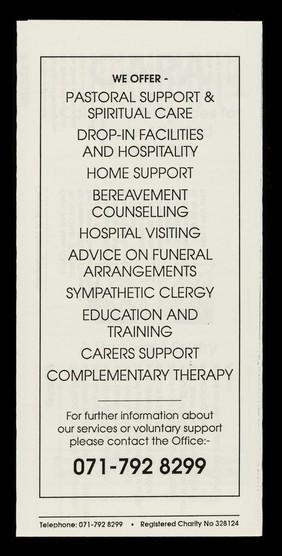 CARA : Care and Resources for people affected by AIDS/HIV : a pastoral ministry : The Basement, 178  Lancaster Road, London W11 1QU ...
