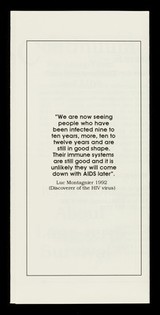 HIV or AIDS? : do you want to know more about long-term survival? / Continuum, for long-term survivors of HIV and AIDS.