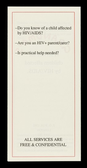 Grandma's : a service for children affected by HIV/AIDS : P.O. Box 1392, London SW6 4EJ ...