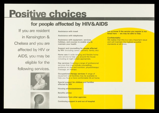 Positive choices for people affected by HIV & AIDS / The Royal Borough of Kensington and Chelsea Social Services.