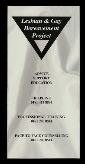 Lesbian & Gay Bereavement Project : losing a partner in a same-gender relationship is every bit as devastating as losing a husband or a wife ...