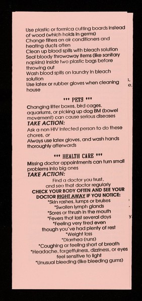 Life force : taking positive action : HIV positive people can help themselves stay healthy / text by Jane Elven ; layout by Amy Adams Ellerman.