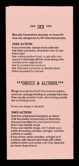 Life force : taking positive action : HIV positive people can help themselves stay healthy / text by Jane Elven ; layout by Amy Adams Ellerman.