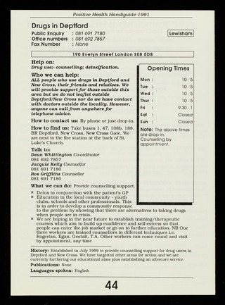 Positive health handiguide 1991 : advice, support, counselling, clinics, agencies, helplines, sexual health, AIDS/HIV, drugs / Intercomm Data Base Services.