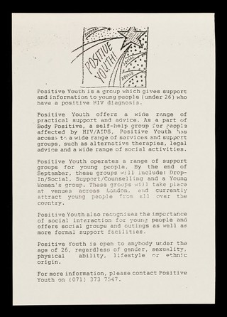 Positive Youth : support, social, advice.