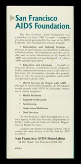 The best defense against AIDS is information / San Francisco AIDS Foundation.