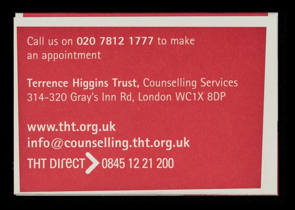 HIV counselling for African people / Terrence Higgins Trust.