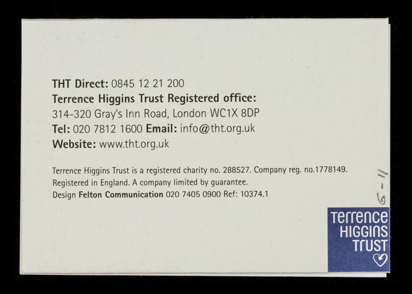 HIV counselling for African people / Terrence Higgins Trust.