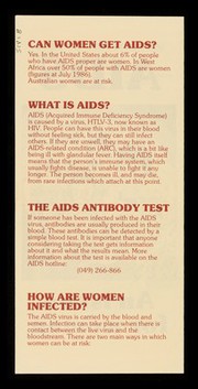 AIDS : an issue for women / Royal Newcastle Hospital.