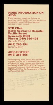 AIDS : an issue for women / Royal Newcastle Hospital.