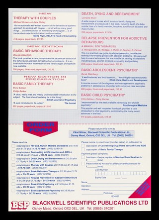 New and bestselling guides for counsellors : HIV and AIDS in mothers and babies : a guide to counselling : Lorraine Sherr / Blackwell Scientific Publications Ltd.