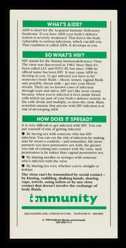 Women and AIDS : plain speaking about AIDS and how it affects women, written for women by the experts - women. 2, Positive result? - Look after yourself / Positively Women and Immunity.