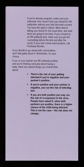 Plain speaking about HIV and AIDS and how it affects women, written for women by the experts - women. 3, HIV, pregnancy and children / Positively Women.