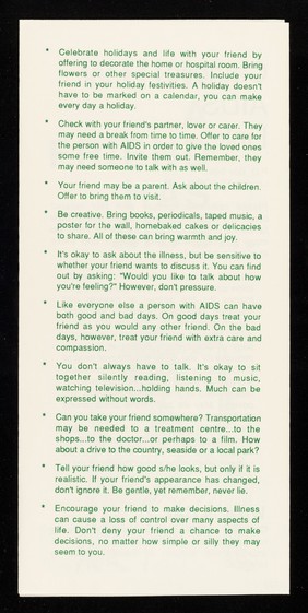 When a friend has AIDS... / Catholic AIDS Link.