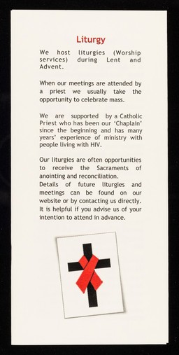 Positive Catholics : we are a peer support network of Christians living with HIV.