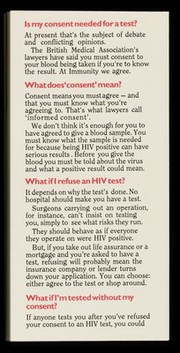 Testing : your rights in a world which has HIV / Immunity Publications Ltd.