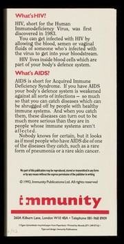 Testing : your rights in a world which has HIV / Immunity Publications Ltd.