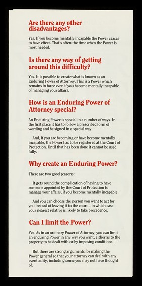Your rights in the AIDS era. 5, Power of attorney / Immunity.