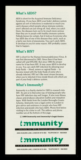 Your rights in the AIDS era. 6, Homelessness / Immunity.