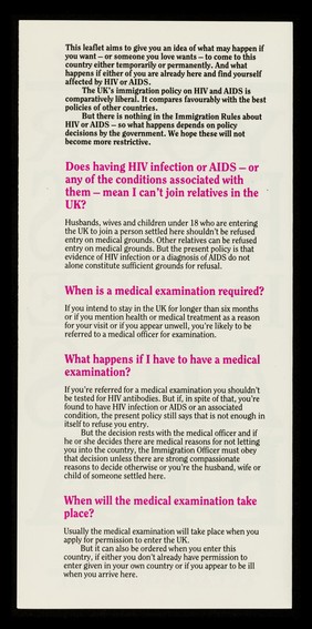 Your rights in the AIDS era. 10, Immigration / Immunity.