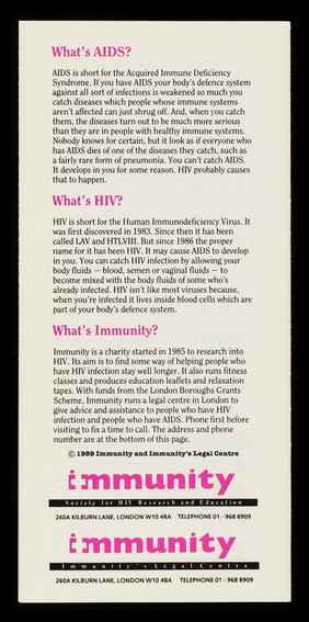 Your rights in the AIDS era. 10, Immigration / Immunity.
