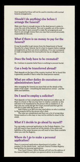 Your rights in the AIDS era. 11, Acting as executor / Immunity.