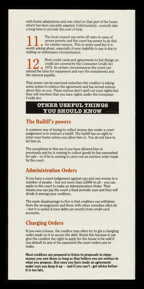 Your rights in the AIDS era. 12, Debts / Immunity.