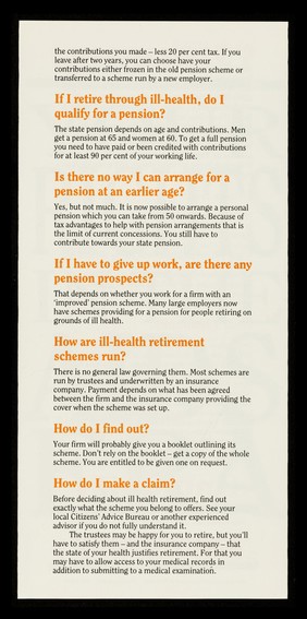 Your rights in the AIDS era. 13, Pensions / Immunity.