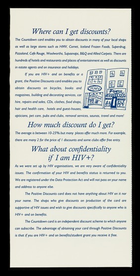 Discounts in thousands of shops throughout the UK... and abroad... : information & application form / Positive Discounts.
