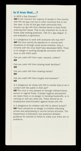 AIDS and the workplace : health service staff : a NUPE health & safety publication / NUPE.