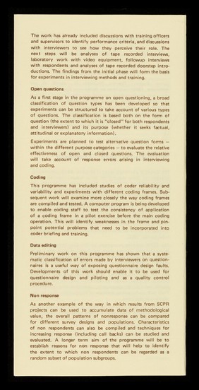 Survey Methods Centre : 35 Northampton Square, London EC1V 0AX ... / Social and Community Planning Research.