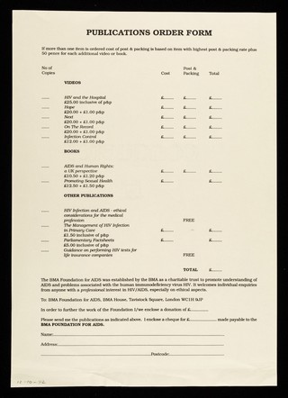 Current publications / British Medical Association Foundation for AIDS.