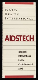 AIDSTECH : technical interventions for the containment of AIDS / Family Health International.