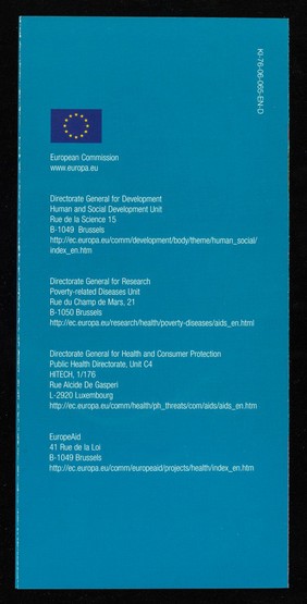 The European Union against HIV/AIDS : leaflet / European Commission Community Research.