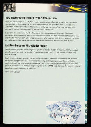 HIV/AIDS : Europe leading the global fight : European research in action / European Commission Directorate-General for Research.