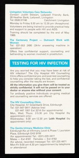 HIV/AIDS : "a ready guide" to services and facilities currently available in Lothian / published by Regional AIDS Group, printed by Lothian Regional Council.