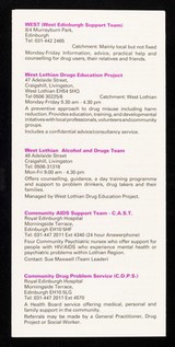 HIV/AIDS : "a ready guide" to services and facilities currently available in Lothian / published by Regional AIDS Group, printed by Lothian Regional Council.