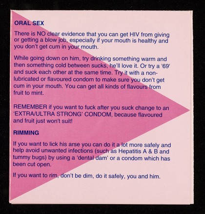 Pocket guide to healthy sex : for men who have sex with men / produced by the Lothian Gay Men's Health Group ... illustrations reproduced by kind permission of Deutsche AIDS-Hilfe.