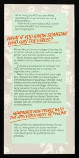 The AIDS problem in Scotland : what everyone should know / issued by the Scottish Health Education Group.