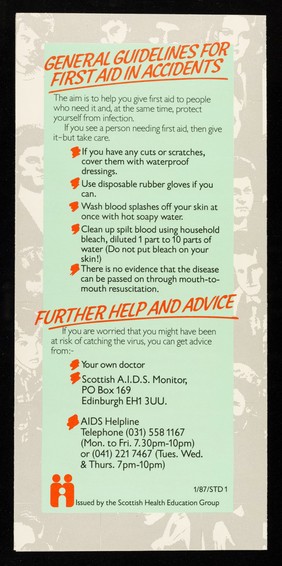 The AIDS problem in Scotland : what everyone should know / issued by the Scottish Health Education Group.