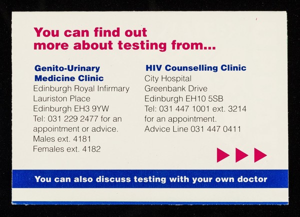 Lothian HIV/AIDS : it's time to Take Care AIDS concerns us all : update December 1991 / Lothian Health Board and Lothian Regional Coucil.