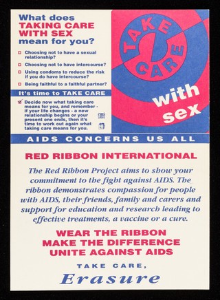 What does Taking Care with sex mean for you? / Lothian Health Board.