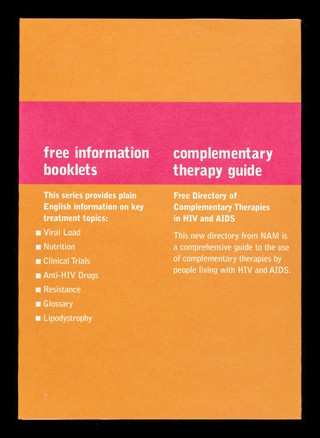 Free treatment information for people with HIV & AIDS / NAM.
