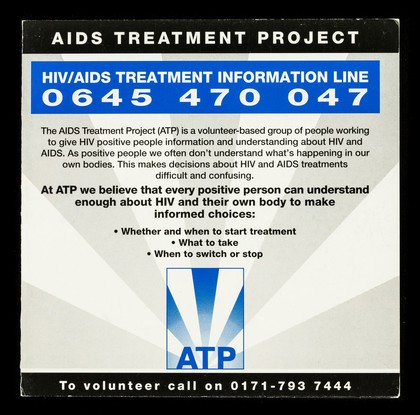 AIDS Treatment Project : HIV/AIDS treatment information line 0645 470 047 ...