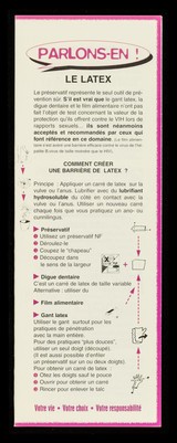 SIDA VIH ... et lesbiennes : parlons-en! / ARIS, Accueil, Rencontres, Information, Services.